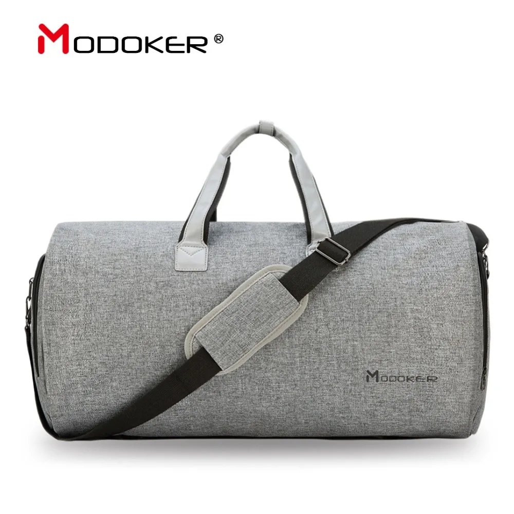 Modoker viajes bolsa con correa de hombro bolsa de lona en colgando maleta ropa bolsa múltiples bolsillos - 1