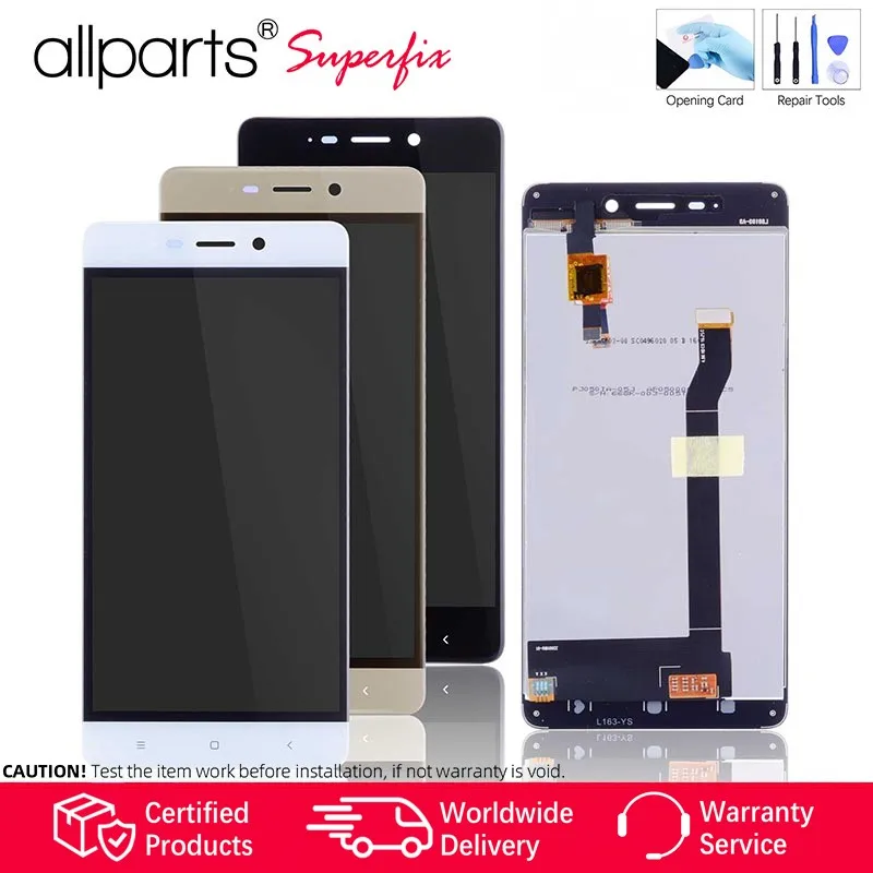 

No Dead Pixel 1280x720 Display For XIAOMI Redmi 4 LCD Touch Screen Digitizer Black White Gold Replacement