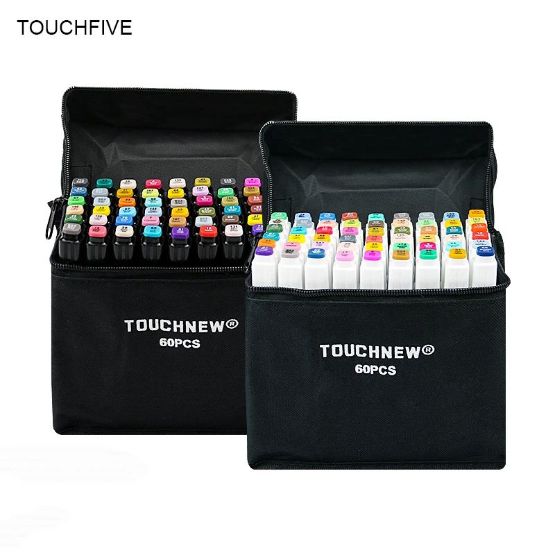 

TouchFIVE Marker 40/60/80/168Color Pen Alcohol Oily based Art Marker Dual Head Sketch Brush Pen Animation Manga for Art Supplies