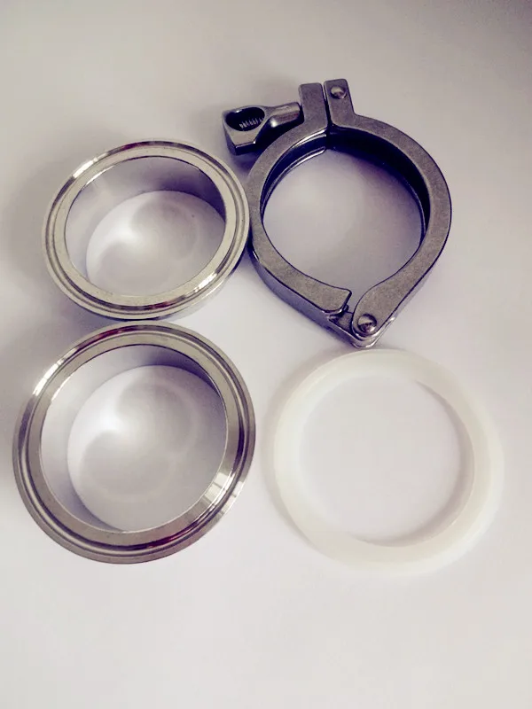 Free Shipping 3"(76mm) Sanitary Tri Clamp Weld Ferrule + Tri Clamp