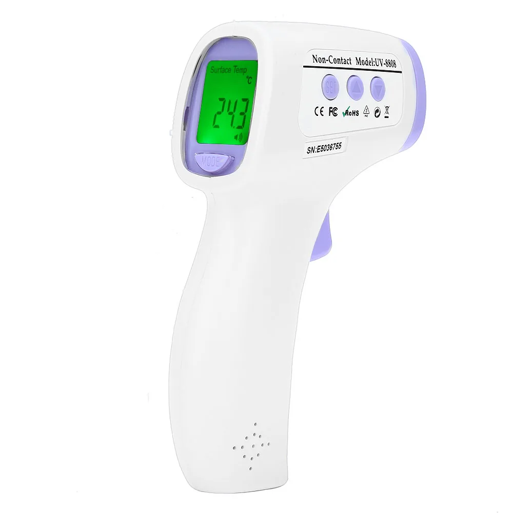 

Newest UV - 8808 Professional LCD Screen Display Infrared Thermometer Gun Non-contact Body Temperature Measurement Device