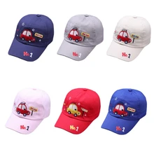 Детская кепка с мультяшным автомобилем на весну, лето и осень, регулируемая бейсбольная кепка для мальчиков и девочек, детская Кепка в стиле хип-хоп, новинка