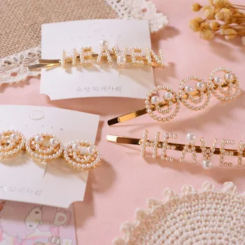 

Girls Hair Clips With Pearl Design Hair Pin Girl Hair Clips Set Children Hairpin Princess Hair Accessories
