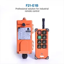 TELECRANE Industrial Wireless Radio Single Speed 8 Buttons F21-E1B Remote Control (1 Transmitter+1 Receiver) for Crane f21 e1b 1 transmitter and 1 receiver 8 buttons 1 speed hoist crane remote control wireless radio uting remote control switch