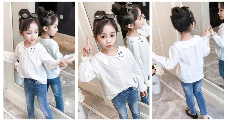 Fashion Cartoon Printed Peter Pan Collar Children Blouse Girls Cotton Petal Sleeve Shirts For Kids 2019 Summer Tops Clothing  (13).jpg