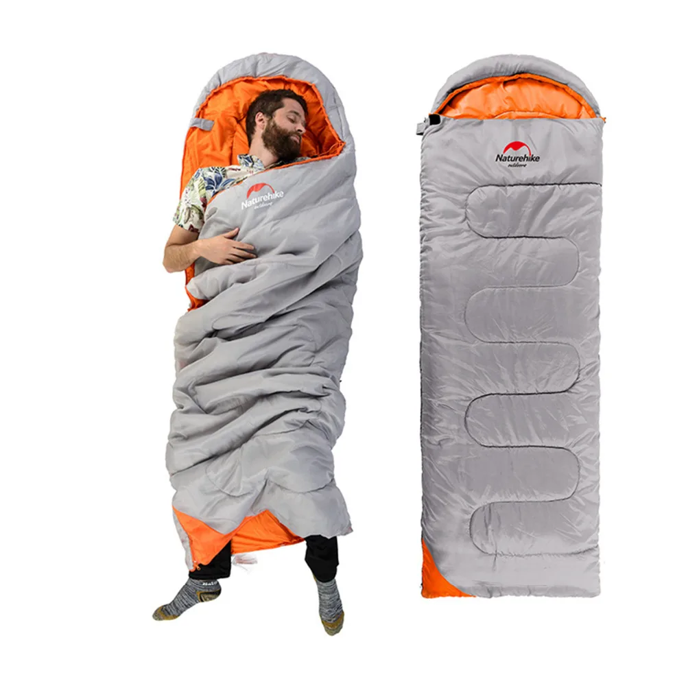 NatureHike camping sleeping bag ultralight cotton multifuntion portable outdoor travel hiking envelope sleeping Bag with hat NatureHike camping sleeping bag ultralight cotton multifuntion portable outdoor travel hiking envelope sleeping Bag with hat