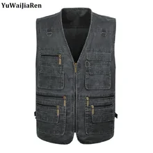 YuWaiJiaRen негабаритный 7XL многофункциональный мужской жилет с множеством карманов, Быстросохнущий жилет без рукавов, одежда для путешествий, жилет для фотосъемки