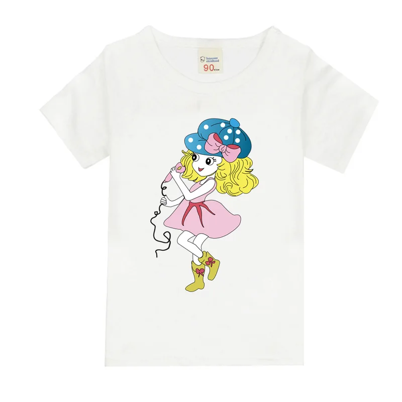 Футболка для маленьких девочек; Летние повседневные футболки с короткими рукавами для девочек; Детские хлопковые топы; летняя футболка для девочек - Цвет: 2