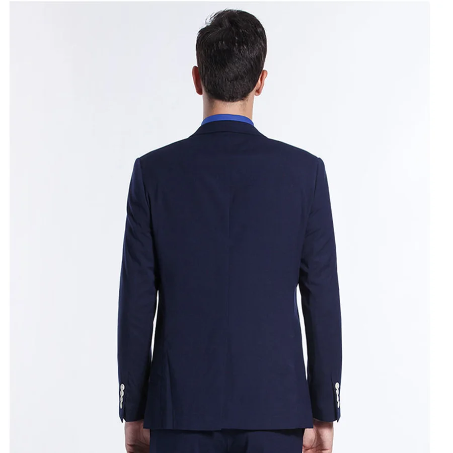 Royal Blue Men Suit Classic Business Suit Slim Fit for Men Bridegroom Evening Business Prom Party Suits 2Pieces (Jacket+Pants)