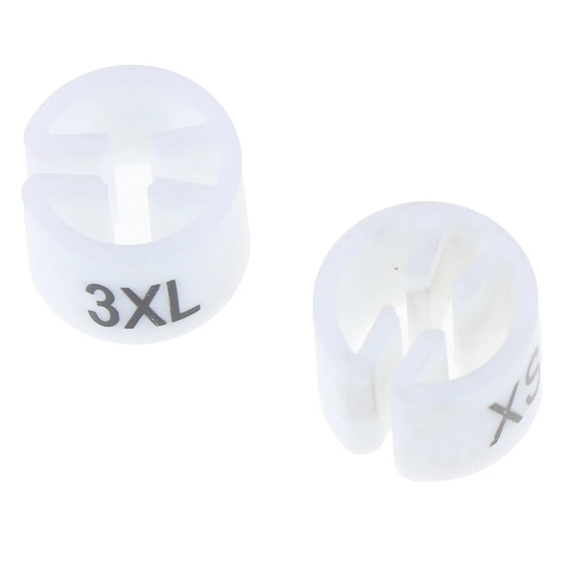 100pcs New White Hanger Sizer Garment Tags Markers Size Dividers Size Marker for Hangers XXS-3XL Printed