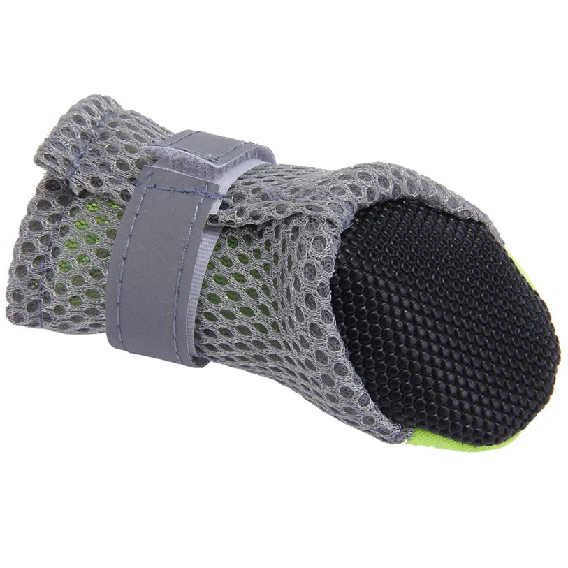 S-XL Breathable Summer Shoes for Dogs 4PcsSet Cute Dog Boots Anti-slip Reflective Straps Puppy Sneakers Pet Supplies #F#40 (9)