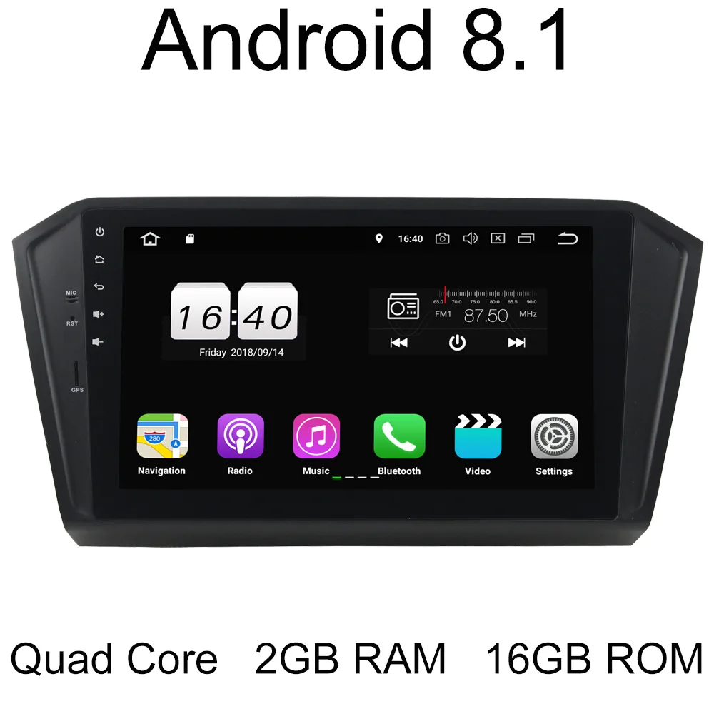 10," Octa Core Android 8,0/4 ядра Android 8,1 автомобильный DVD плеер forvolkswagen VW Magotan Passat B8 автомобиль радио gps - Цвет: Quad Core 8.1