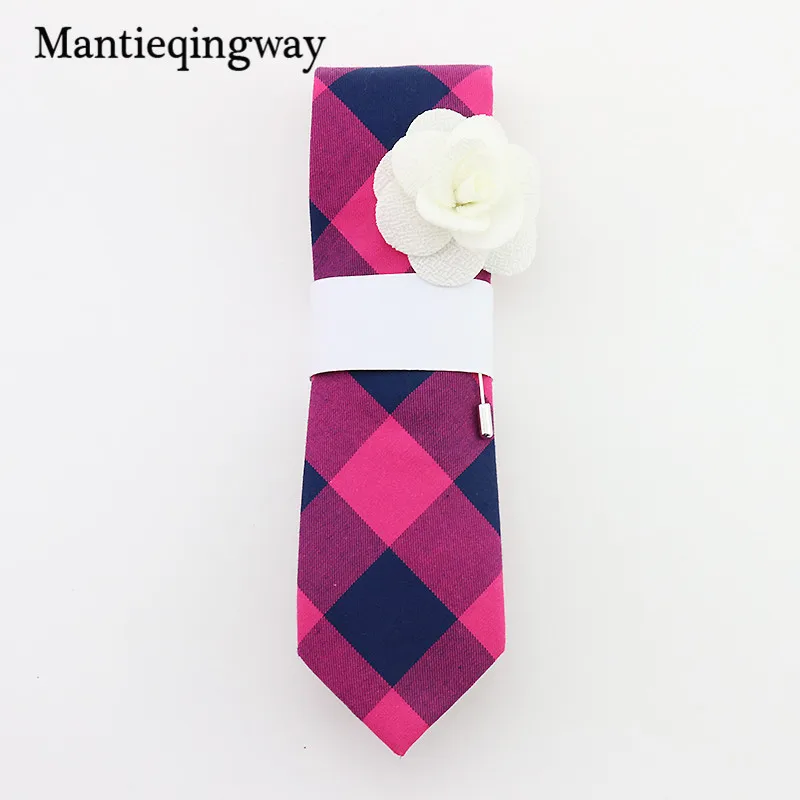 004 Mantieqingway 6 см модные галстуки, тонкие галстуки, черные узкие галстуки, хлопковые галстуки для мужчин, свадебные деловые полосатые и клетчатые галстуки-бабочки - Цвет: 004