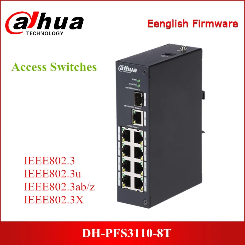 

Dahua Access Switches DH-PFS3110-8T 8-Port Ethernet Switch (Unmanaged) 100M/1000M self-adaptive SFP fiber port