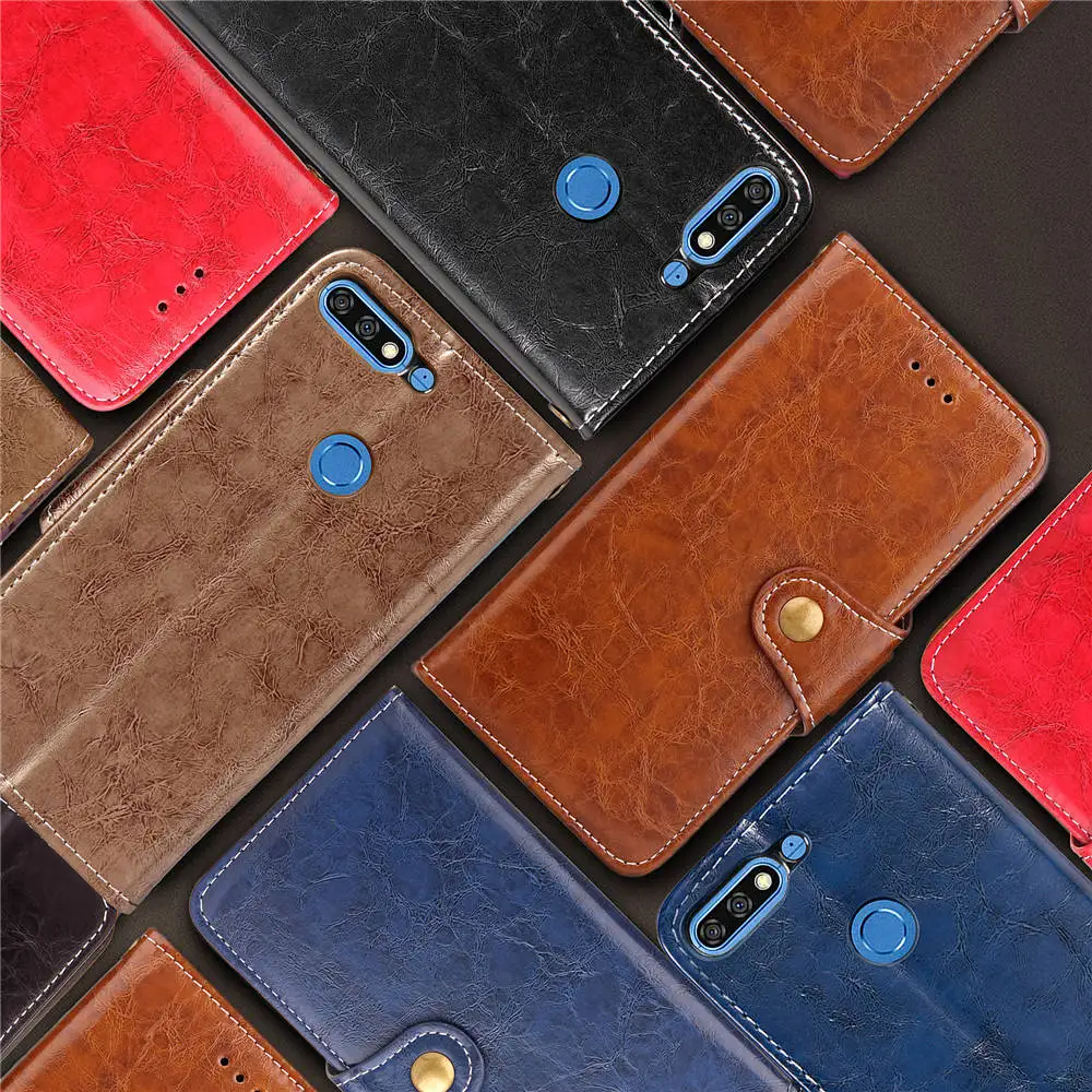 Кожаный чехол в стиле ретро для huawei Honor 7C Pro, чехол на магнитной застежке, чехол-кошелек для Honor7C, чехол для huawei Y7 Prime, сумка для телефона