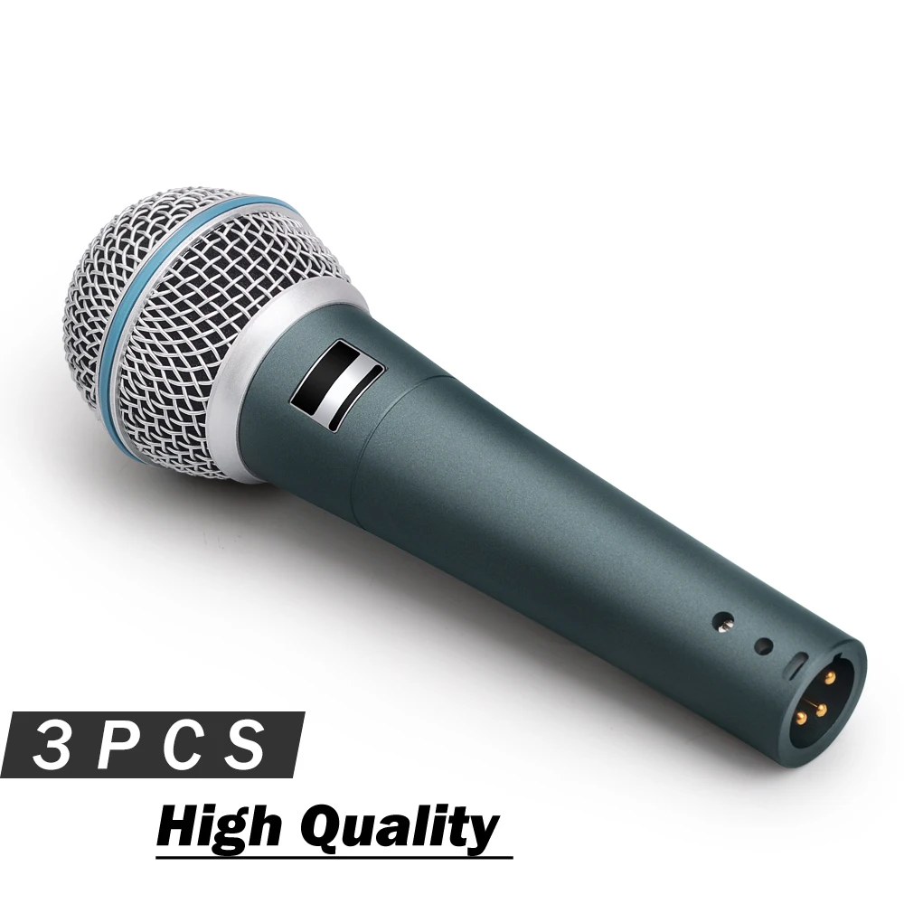 3PCS High Quality Super-cardioid Vocal Microphone BT58A !! Professional Karaoke Wired Handheld Mic Microfone Mike BT58 58A | Электроника
