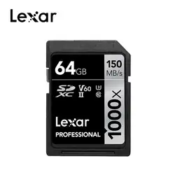 Оригинальный Lexar 128 GB SD карты 1000x UHS-II U3 SDHC SDXC 32 GB карта памяти 16 GB 64 GB карт SD 150 МБ/с. Class10 картао де memoria