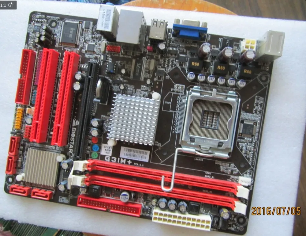 Used original motherboard for Biostar G31-M7 TE DDR2 LGA775 militaristic g31 g31mx k g31 desktop motherboard p4 g31 lga 775 ddr2 core quad core 945gc 100% tested ok