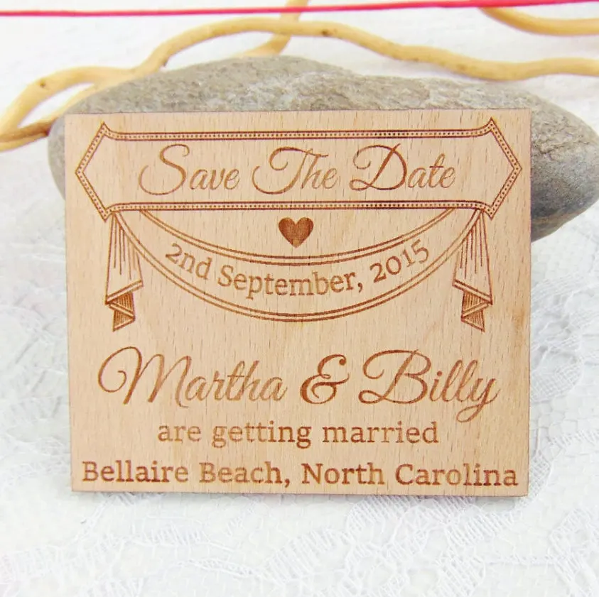 

Custom Save the Date Magnet, Engraved Save the Date, Wooden Save the Date, Rustic Wood Save the Date, Wedding Favors, Wedding In
