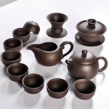 Heißer Verkauf Keramik Lila Ton Tee-Set Kung Fu Topf Infuser Xishi Gaiwan Teekanne Portion Tasse Teetasse Chinesische Drink Hohe qualität