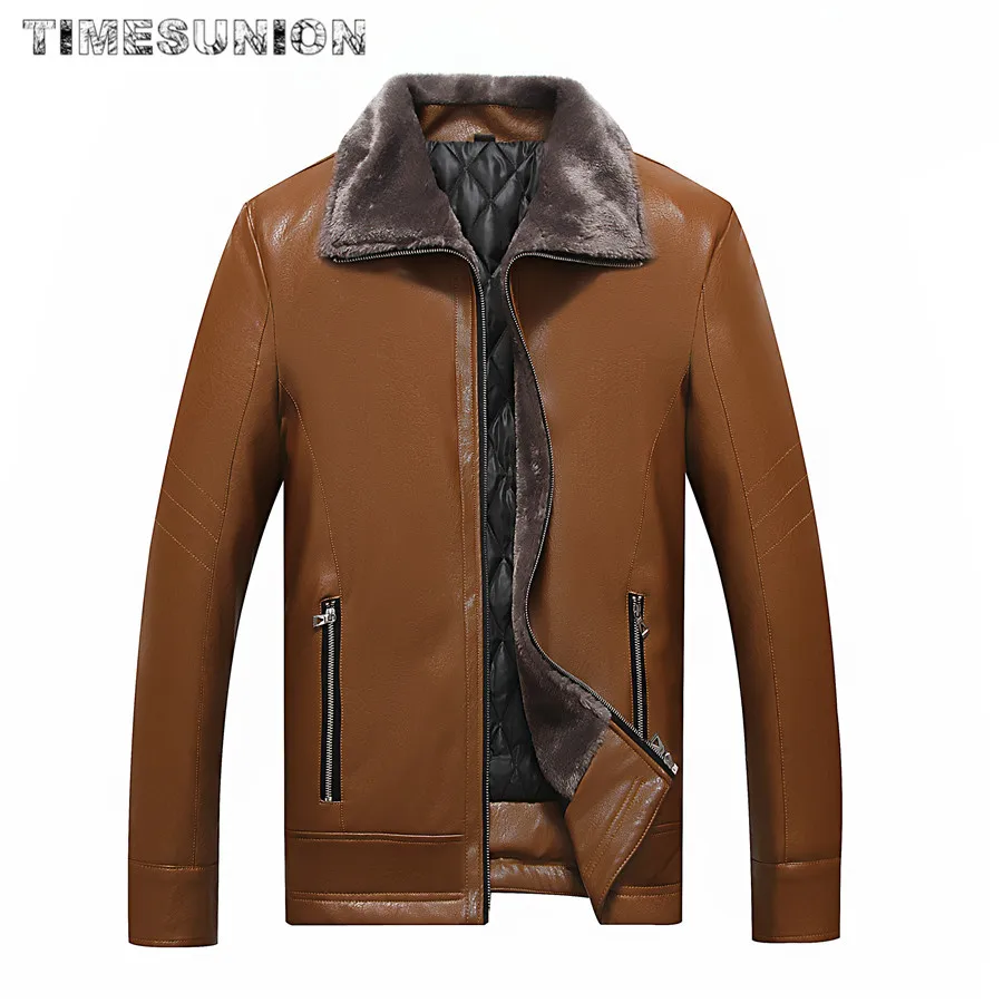 Plus Size 8XL Winter Minus 30 Degrees Faux Leather Jackets Men Thicken Warm Leather Coat Top