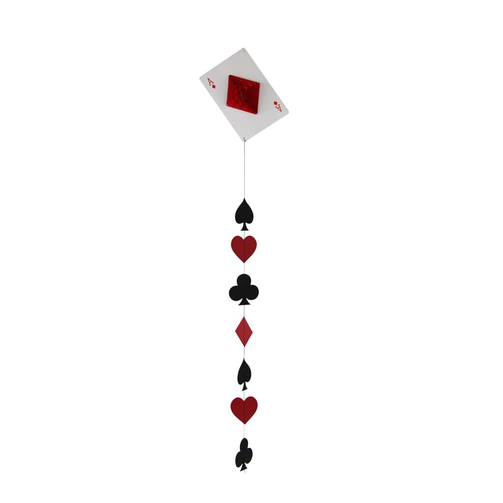 8/Set Poker Casino Party Las Vegas Themed Party Card Honeycomb Ball Playing Cards Suite Symbols Club Backdrop Decor