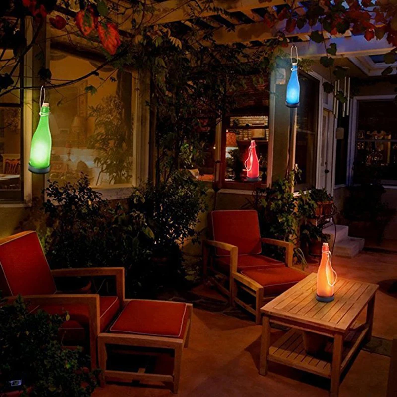 Movido a Energia Solar do Jardim da Lâmpada ao ar Mesa de Bar Festa de Natal em Casa Decoração de Casamento Solar Levou Garrafa Pendurado Pátio Livre Luz 9 Cheap Lâmpadas solares