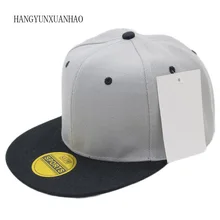Full Close Hip Hop Cap Blank Whole Closure Women Men's leisure Flat Brim Bill Hip Hop Baseball Cap Snapback Hat