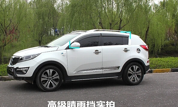

Window Visors Sun Shield Vent Rain Wind Deflector Guard for KIA sportage 2010-2013