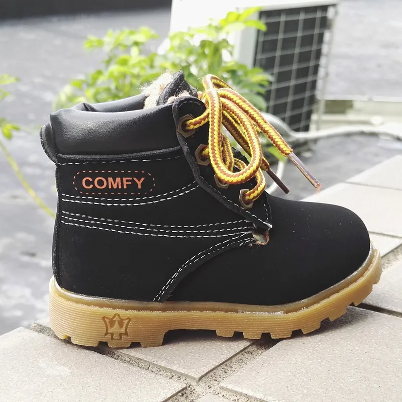 Kids Boys Snow Boots Girls Winter Warm Cotton Shoes Fashion Walking Casual Size