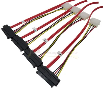 

100PCS/LSI / 3Ware Molex mini SAS SFF-8087 to SFF-8482 and power x4 SAS cable