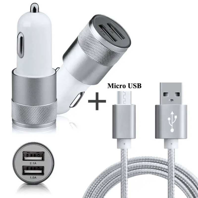 Зарядное устройство переменного тока US/EU 2 портовое автомобильное зарядное USB для