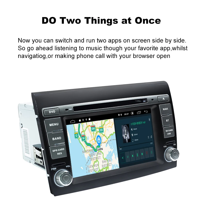 Excellent Xonrich 2 Din Android 9.0 Car Multimedia player For Fiat/Bravo 2007 2008 2009 2010 2011 2012 DVD Automotivo GPS Radio 2 GB RAM 4