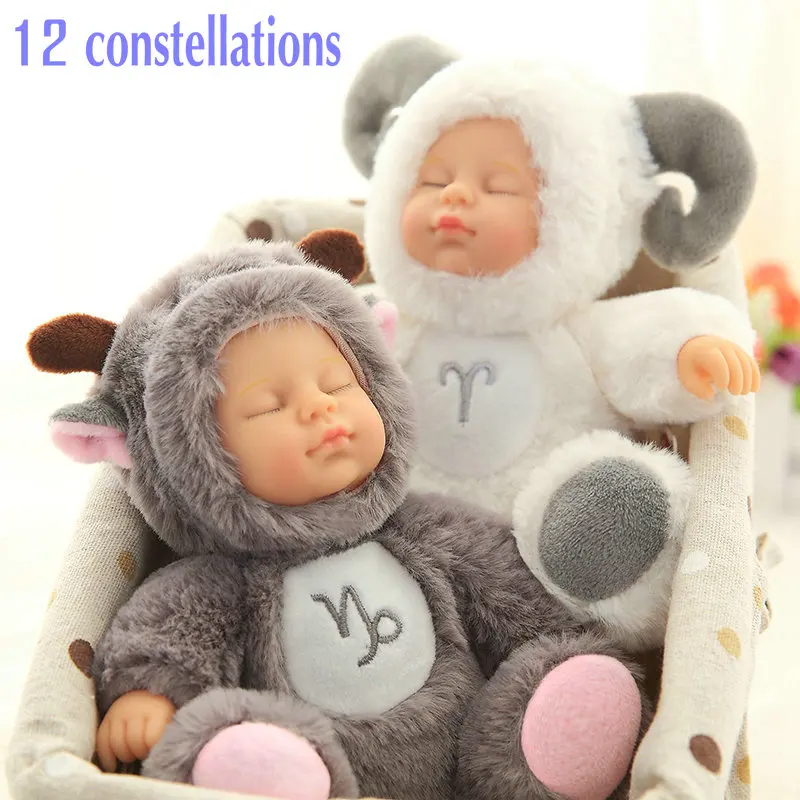

Twelve constellations Baby Reborn Bebe Dolls For Kids Silicone Sleeping Girls toys for Children Birthday Capricorn Aries Libra