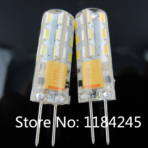 Лампа G4 24 светодиода 3014 SMD 3 Вт переменный ток 12 В силикагелевый чип 360 градусов