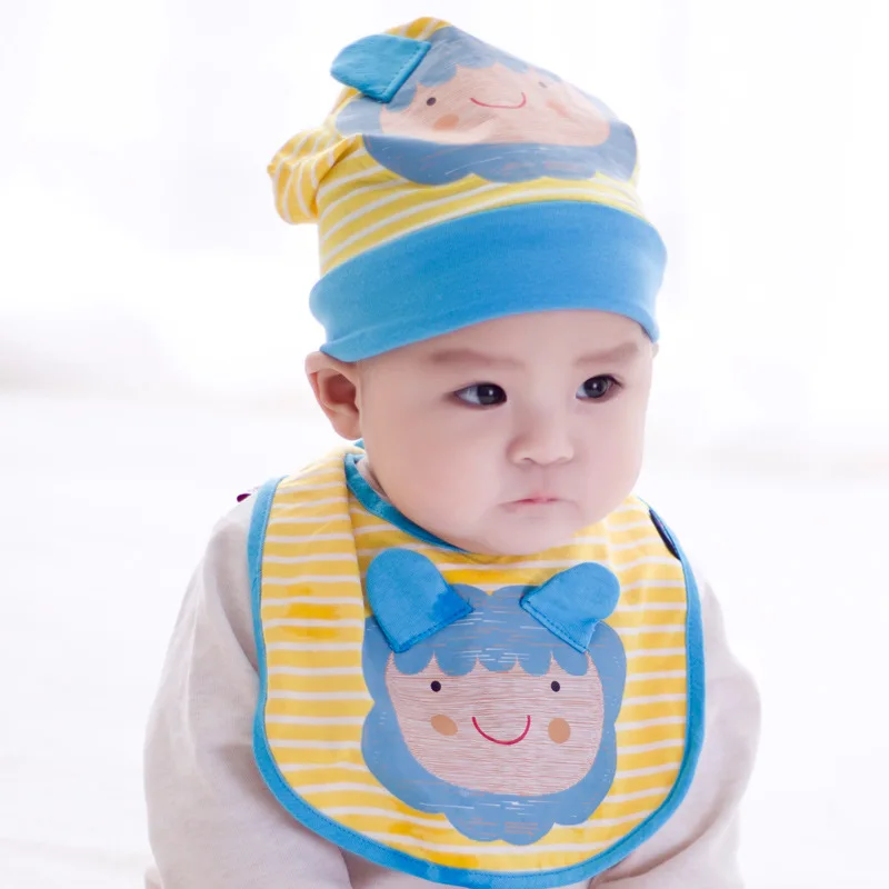 0 6 months Children's hat baby hat baby head cap printing doll head