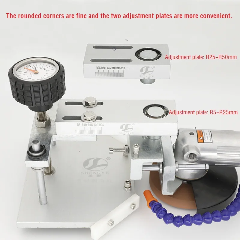 

Pneumatic glass chamfering machine new small safety angle edging machine light angle grinder tile stone round corner machine