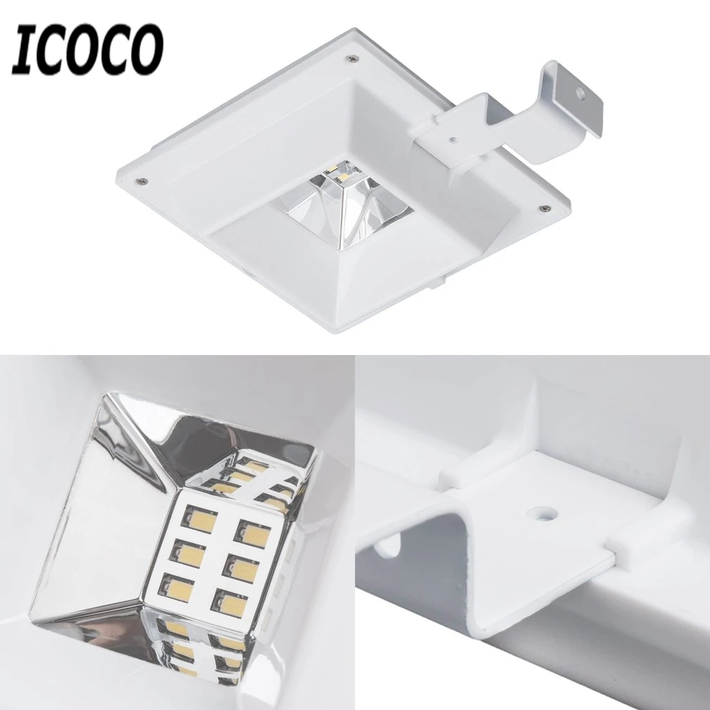 

ICOCO 6 LED Solar Light PIR Motion Sensor Wall Lamp Waterproof Security Roof Gutter Light For Outdoor Garden Yard for 11.11