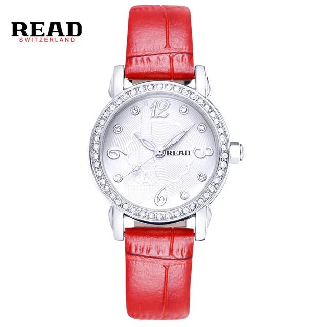 

READ Women watch luxury brand luminous waterproof fashion diamond ultra-thin women's quartz genuine leather watch women 21430