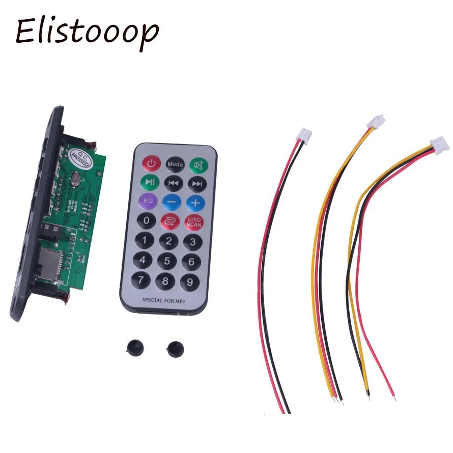 

Elistooop Newest Arrival 1pcs Wireless Bluetooth 12V MP3 WMA Decoder Board Audio Module USB TF Radio For Car accessories