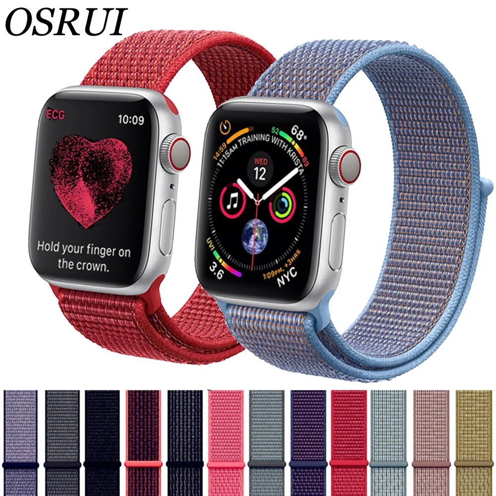 

Sport Loop For Apple watch band strap 4 44mm 40mm iwatch series 4 3 2 1 correa apple watch 42mm 38mm bracelet watch Accessories