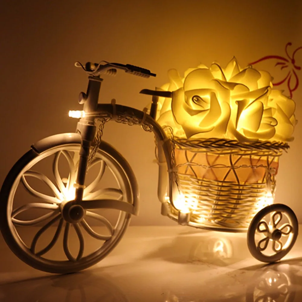 Rose Led String Light 20pcs 3m 9 Color Flower Fairy LED Holiday For Wedding Party Christmas Lighting Decora Battery oper | Лампы и