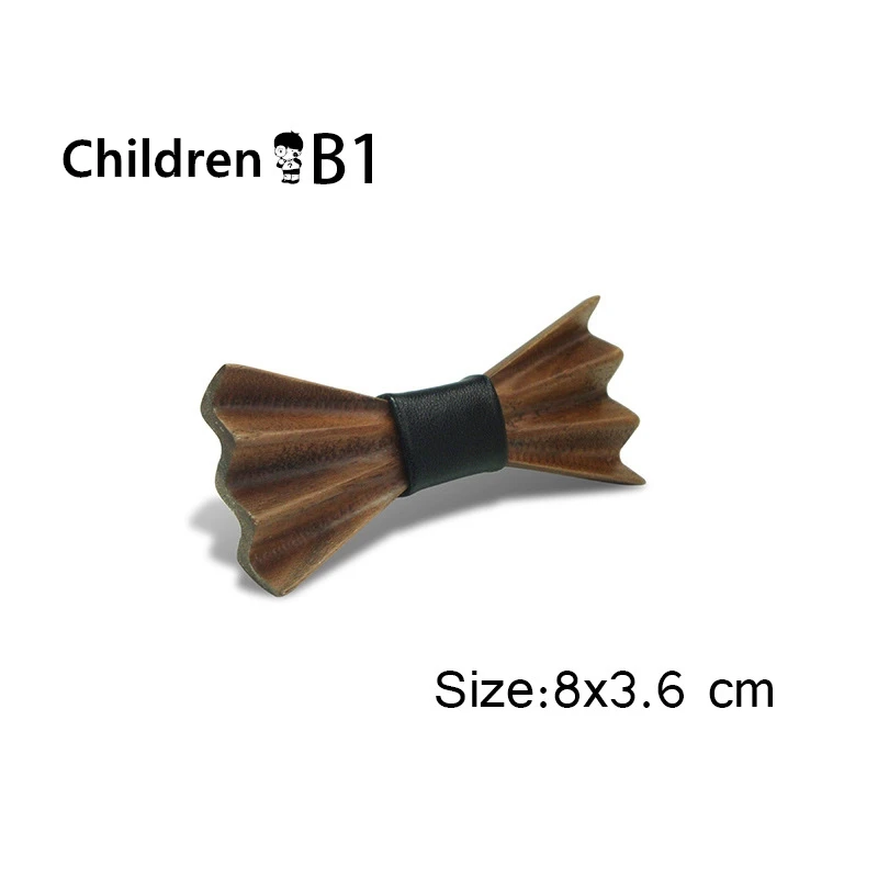 

Wooden Bow Tie for Adult and Children Real Natural Handmade Wooden Bowtie