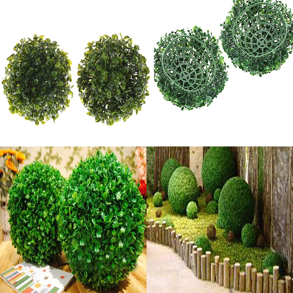 

15 Cm Artificial Plant Ball Topiary Tree Boxwood Home Christmas Outdoor Wedding Party Decoration 2017 New