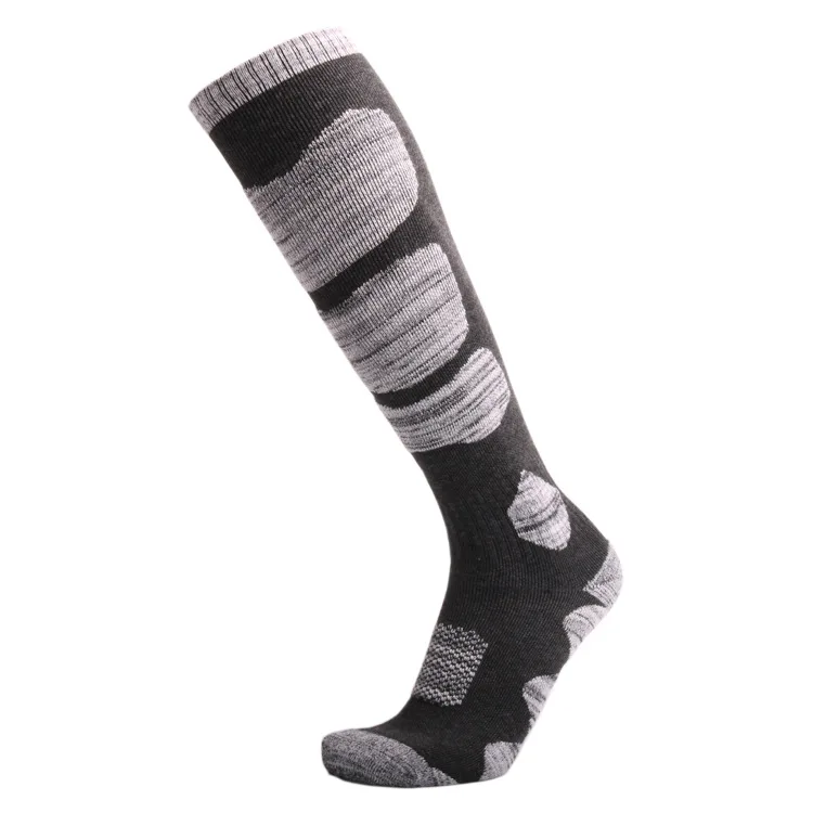 Мужские и женские зимние термальные Лыжные носки, толстые теплые носки для спорта на открытом воздухе, носки для альпинизма, сноуборда, походов, термо длинные носки - Цвет: Gray