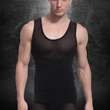 Формирователь мужского тела животик пояс-корсет жилет Утягивающее нижнее белье компрессионная рубашка ZYD