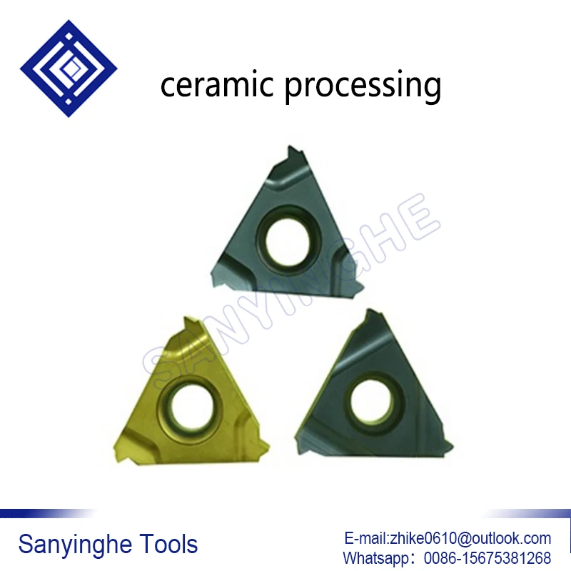 

10pcs/lots 1.5ISO 16NR 1.5ISO 16ER cnc carbide threading inserts for creamic