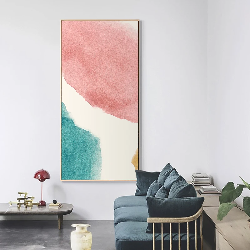 

CHENFART Pink Abstract Wall Art Posters Prints Abstract vegetation time Oil Painting Wall Pictures For Living Room Home Decor