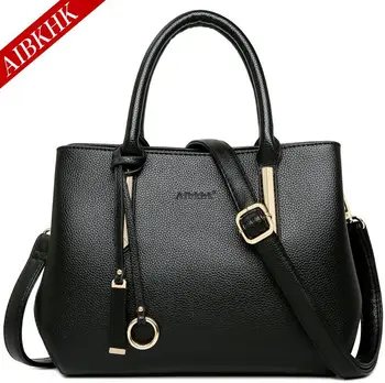 

AIBKHK 2018 Fashion Women Sequined Cow Split Leather Handbags Lady Elegant Tote Shoulder Bags Famous Brands Bolsa Feminina Sac