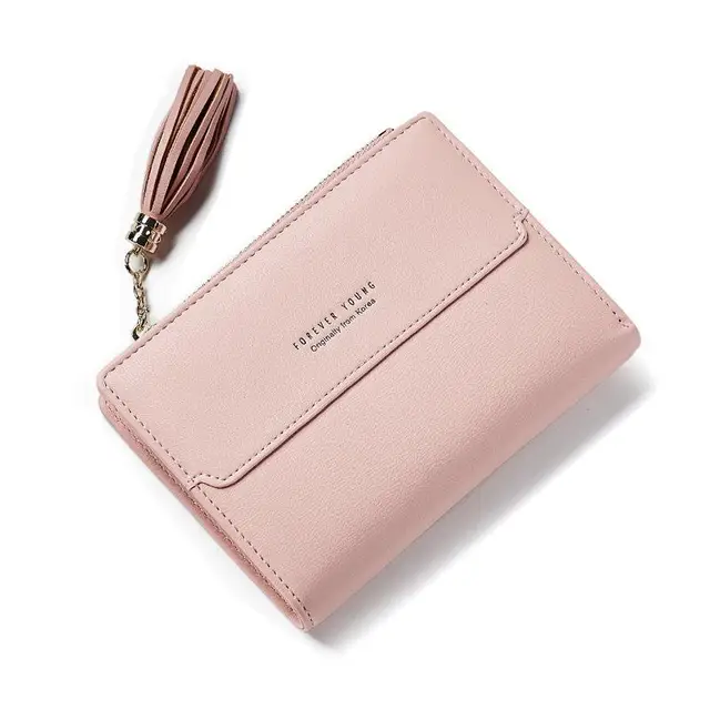 small tassel women zipper wallet slim fashion short women wallet wallet size photos